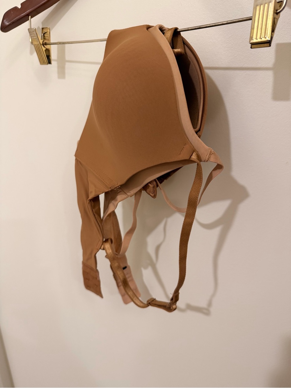 DKNY/Auden Nude/Tan Logo Strap T-Shirt Bra Size 34B